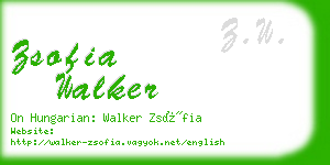 zsofia walker business card